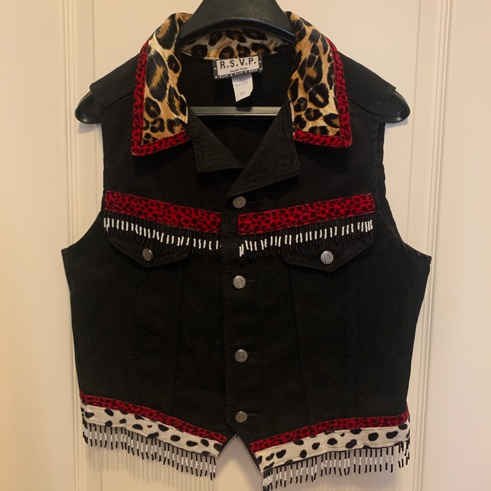 Black Denim Vest
